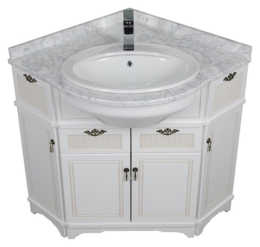 Aquanet Мебель для ванной "Луис 70" угловая белая (167691) – картинка-7