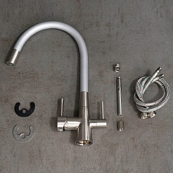 Lemark Смеситель для кухни Comfort LM3075BN-Silver серебро/никель – фотография-6