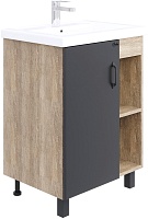 Onika Тумба под раковину Тимбер 60.01 (Como) серая/дуб сонома