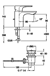 Jacob Delafon Смеситель для раковины Aleo E72275-CP – фотография-6