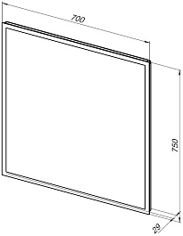 Aquanet Мебель для ванной Оптима 70 бетон пайн – фотография-18