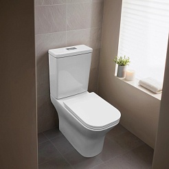 Azario Унитаз-компакт Milagro AZ-8502 безободковый с бачком с сиденьем микролифт белый – фотография-2