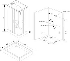 Ceruttispa Душевая кабина SW-C11085 L – фотография-5