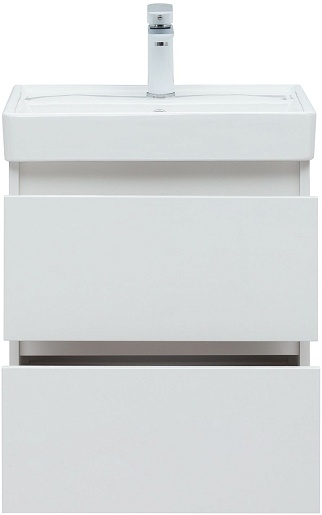 Aquanet Мебель для ванной Вега 50 подвесная белая глянцевая – фотография-16