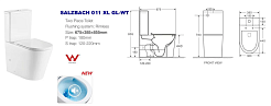 WeltWasser Унитаз компакт SALZBACH 011 XL GL-WT – фотография-2