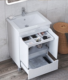 Vigo Тумба под раковину Grani 750-2-1 белая – фотография-2