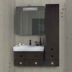 Водолей Тумба с раковиной Квадро 80 венге – фотография-3