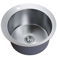 Mixline Мойка настольный монтаж D50 (3,0) выпуск 3 1/2 круглая сатин