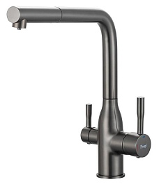 Frap Смеситель для кухни F4396-39 оружейная сталь – фотография-1