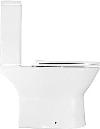 Azario Унитаз-компакт Dante AZ-93589 безободковый с бачком с сиденьем микролифт белый – фотография-4