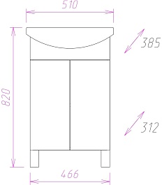 Onika Тумба с раковиной Лига 50.11 – фотография-8