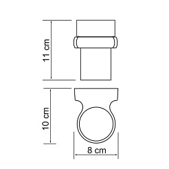 WasserKRAFT Подстаканник одинарный "Berkel K-6828" – фотография-3