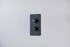 Aquatek Термостатический смеситель для ванны с душем Европа AQ1393MB матовый черный – фотография-2