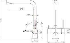 Milacio Смеситель для кухни Ultra MCU.558.SS нержавеющая сталь – фотография-6