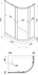 Triton  Душевой уголок Коралл А 120x80 L – фотография-4