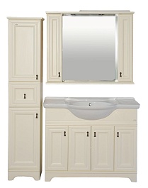 Misty Зеркало-шкаф для ванной Лувр 105 слоновая кость – фотография-3