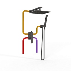 Paini Смеситель для душа Grazia 21PZSET26911SH черный брашированный PVD – фотография-2