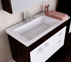 Aqwella Тумба с раковиной Командор 80 венге магия – фотография-4