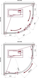 BelBagno Душевой уголок Uno 85/85 UNO-195-R-2-85-C-Cr стекло прозрачное – фотография-7