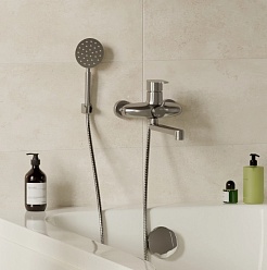 Mixline Смеситель для ванны и раковины 35k MLSS36-021 "Steel Kit" хром – фотография-4