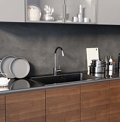 Mixline Смеситель для кухни 35k MLSS-0303BL чёрный графит – фотография-4