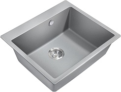 Milacio Мойка кухонная Murcia 60 Cuarzo серая металлик – фотография-1