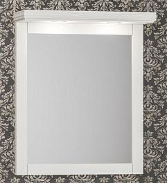 Opadiris Зеркало для ванной Мираж 65 с козырьком, слоновая кость – фотография-1