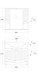 Onika Мебель для ванной Арно-Классик 80 – фотография-5