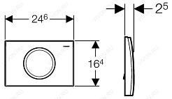 Geberit Кнопка смыва Delta 11 115.120.46.1 матовый хром – фотография-2