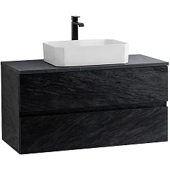 Cezares Тумба с раковиной Molveno-46 80 подвесная nero столешница KEP-80-MNO – фотография-1
