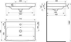 Onika Мебель для ванной Айленд 70 с б/к белая – фотография-17