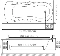 Excellent Акриловая ванна Canyon 150x75 – фотография-4