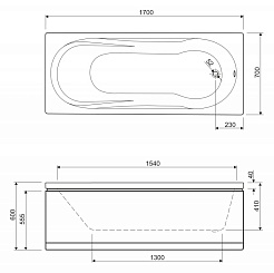 Cezares Каркас для ванны MODENA-170-70-MF – фотография-3