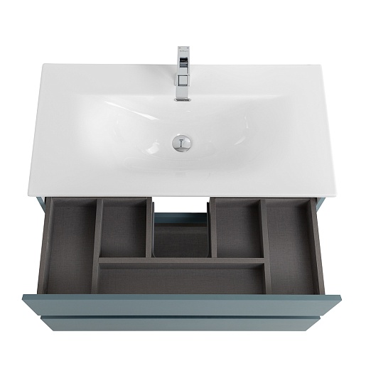 BelBagno Тумба под раковину Kraft 90 подвесная Голубой матовый – фотография-8