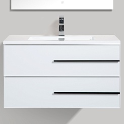 Parly Тумба с раковиной Bella 90 подвесная белая – фотография-4