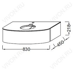 Jacob Delafon Мебель для ванной "Presquile 85" палисандр – фотография-6