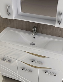 Vigo Тумба с раковиной Mirella 100 белая – фотография-3