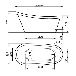 Фэма Ванна из литьевого мрамора Рио – фотография-2