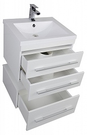 Aquanet Тумба подкатная "Нота 58" белая – фотография-9