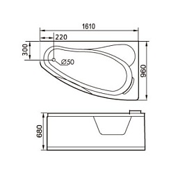 Gemy Акриловая ванна G9046 O R – фотография-3