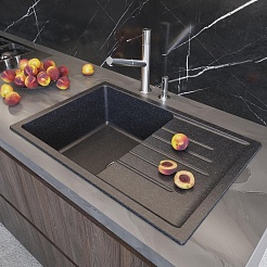 Mixline Мойка кухонная ML-GM19 черная – фотография-4