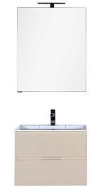 Aquanet Зеркальный шкаф "Алвита 70" крем – фотография-4