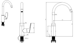 Aquatek Смеситель для кухни Вега AQ1082MB матовый черный – фотография-4