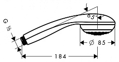 Hansgrohe Душевая лейка Crometta 85 Variojet 28562000 – фотография-2