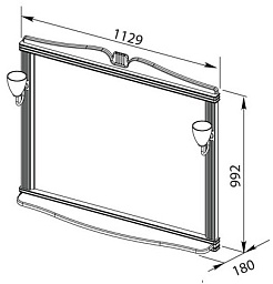 Aquanet Зеркало Николь 110 орех – фотография-4