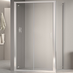 RGW Душевой уголок Passage PA-74 (PA-14 + Z-050-2) 100x100 профиль хром стекло прозрачное – фотография-1