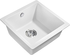 Milacio Мойка кухонная Leon 45 Cuarzo белая