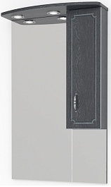 Какса-а Зеркало-шкаф Патина 65 черный с белым – фотография-1