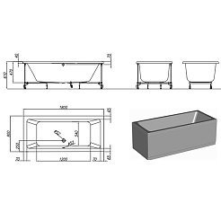 Kolpa San  Акриловая ванна Elektra SUPERIOR 180x80 – фотография-3