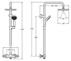 Jacob Delafon Душевая система July E5523-CP – фотография-2